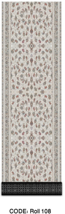 خرید ارزان فرش راهرو و کناره فرشینه آفتاب کدRoll108مخمل شانل استپدار