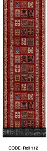 خرید ارزان فرش راهرو و کناره فرشینه آفتاب کدRoll112مخمل شانل استپدار