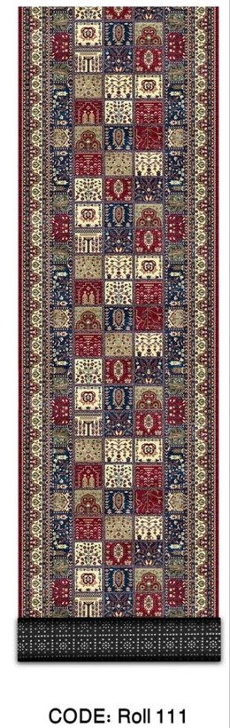 خرید ارزان فرش راهرو و کناره فرشینه آفتاب کدRoll111مخمل شانل استپدار