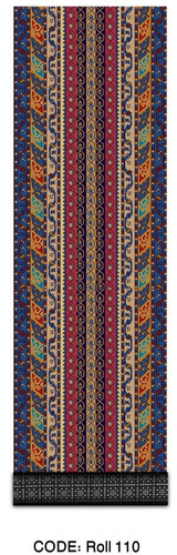 خرید ارزان فرش راهرو و کناره فرشینه آفتاب کدRoll110مخمل شانل استپدار