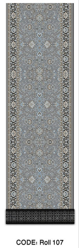 خرید ارزان فرش راهرو و کناره فرشینه آفتاب کدRoll107مخمل شانل استپدار