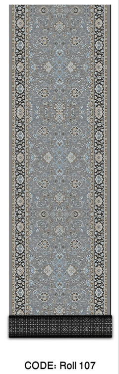 خرید ارزان فرش راهرو و کناره فرشینه آفتاب کدRoll107مخمل شانل استپدار