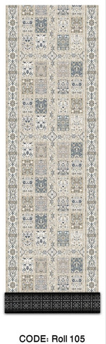 خرید ارزان فرش راهرو و کناره فرشینه آفتاب کدRoll105مخمل شانل استپدار