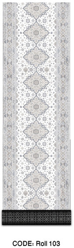 خرید ارزان فرش راهرو و کناره فرشینه آفتاب کدRoll103مخمل شانل استپدار