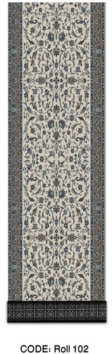 خرید ارزان فرش راهرو و کناره فرشینه آفتاب کدRoll102مخمل شانل استپدار