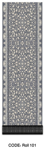 خرید ارزان فرش راهرو و کناره فرشینه آفتاب کدRoll101مخمل شانل استپدار