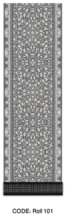 خرید ارزان فرش راهرو و کناره فرشینه آفتاب کدRoll101مخمل شانل استپدار