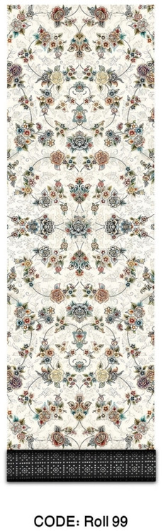 خرید ارزان فرش راهرو و کناره فرشینه آفتاب کدRoll99مخمل شانل استپدار