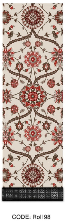 خرید ارزان فرش راهرو و کناره فرشینه آفتاب کدRoll98مخمل شانل استپدار