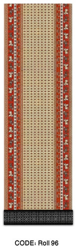 خرید ارزان فرش راهرو و کناره فرشینه آفتاب کدRoll96مخمل شانل استپدار