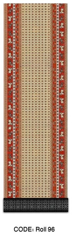 خرید ارزان فرش راهرو و کناره فرشینه آفتاب کدRoll96مخمل شانل استپدار