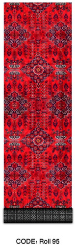 خرید ارزان فرش راهرو و کناره فرشینه آفتاب کدRoll95مخمل شانل استپدار