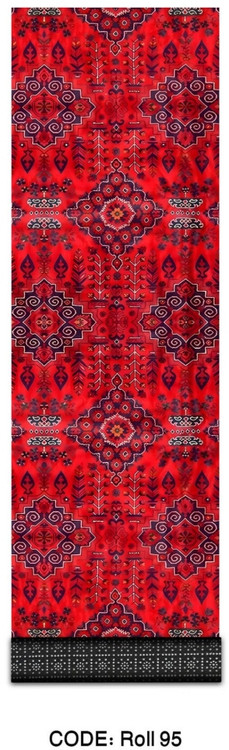 خرید ارزان فرش راهرو و کناره فرشینه آفتاب کدRoll95مخمل شانل استپدار