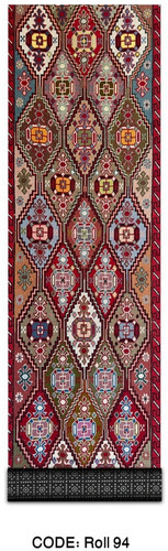 خرید ارزان فرش راهرو و کناره فرشینه آفتاب کدRoll94مخمل شانل استپدار