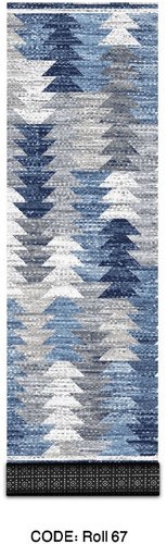 خرید ارزان فرش راهرو و کناره فرشینه آفتاب کدRoll67مخمل شانل استپدار