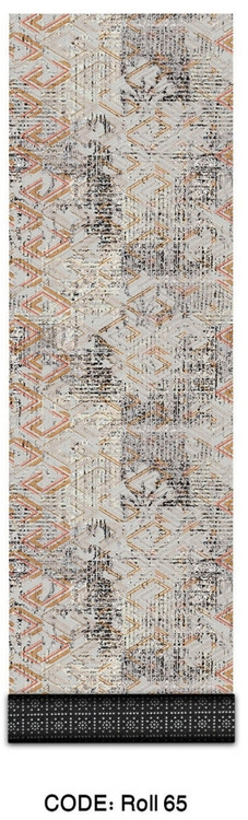 خرید ارزان فرش راهرو و کناره فرشینه آفتاب کدRoll65مخمل شانل استپدار