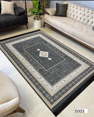 خرید ارزان فرشینه اصفهان طرح قشقایی فرشینه آفتاب کد5003مخمل شانل استپدار