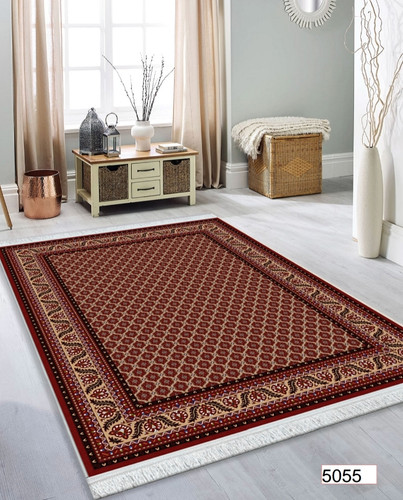 فرشینه اصفهان طرح قشقایی فرشینه آفتاب کد5055مخمل شانل استپدار