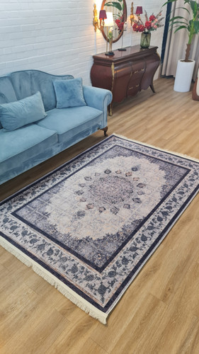 خرید ارزان فرشینه لچک ترنجدارفرشینه آفتاب کد L434مخمل شانل استپدار