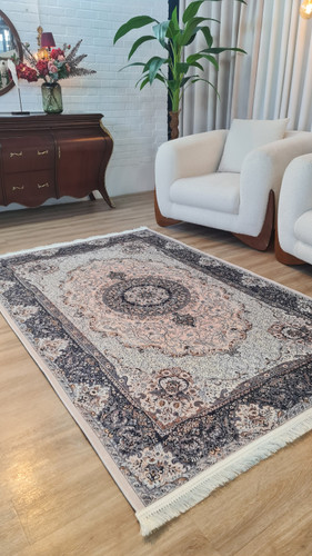 خرید ارزان فرشینه ترنجدار فرشینه آفتاب کدU86مخمل شانل استپدار