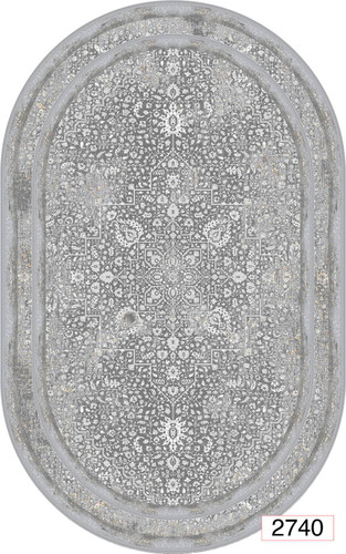 خرید ارزان فرشینه بیضی اصفهان فرشینه آفتاب کد2740مخمل شانل استپدار