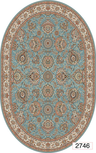 خرید ارزان فرشینه بیضی اصفهان فرشینه آفتاب کد2746مخمل شانل استپدار