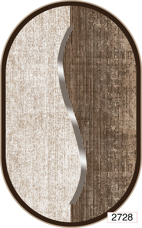 خرید ارزان فرشینه بیضی اصفهان فرشینه آفتاب کد2728مخمل شانل استپدار