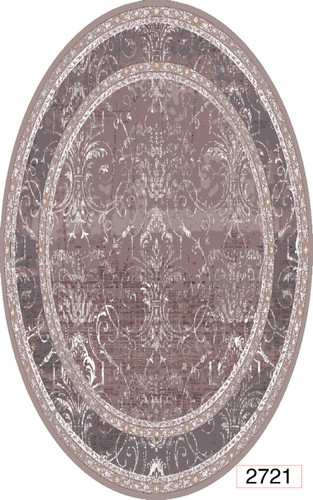 خرید ارزان فرشینه بیضی اصفهان فرشینه آفتاب کد2721مخمل شانل استپدار