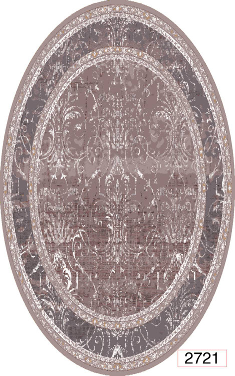 خرید ارزان فرشینه بیضی اصفهان فرشینه آفتاب کد2721مخمل شانل استپدار