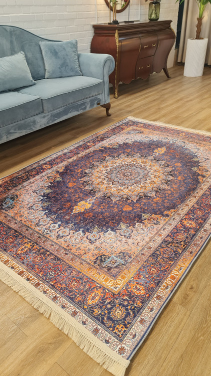 فرشینه ترنجدار فرشینه آفتاب کدL329مخمل شانل استپدار