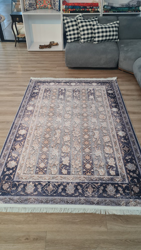 خرید ارزان فرشینه وینتیج فرشینه آفتاب کدL458مخمل شانل استپدار