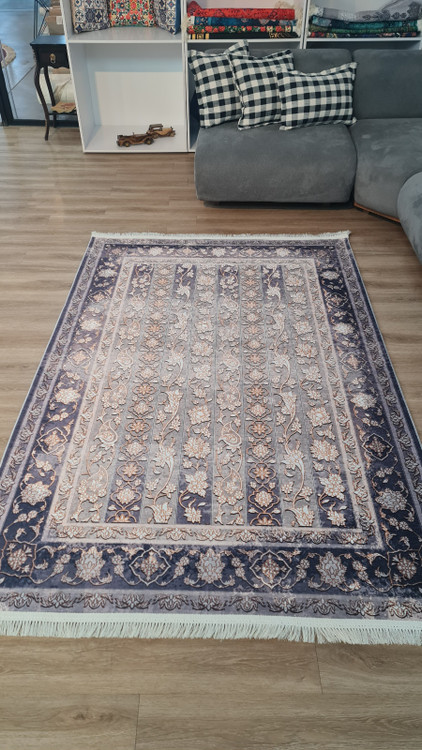 خرید ارزان فرشینه وینتیج فرشینه آفتاب کدL458مخمل شانل استپدار