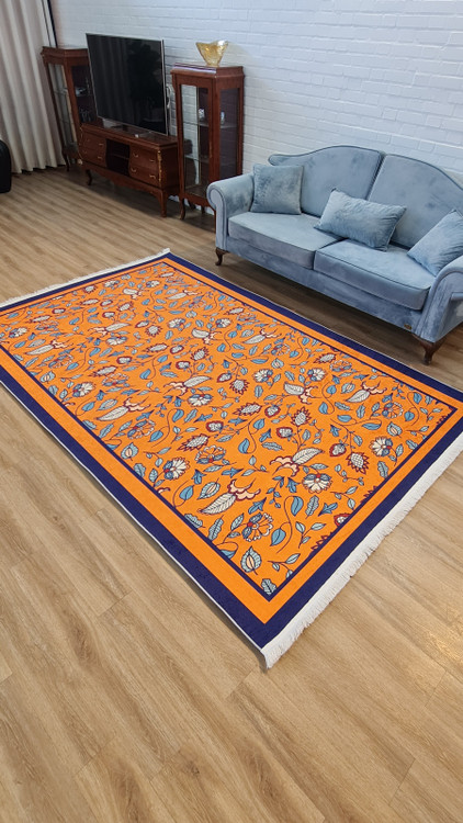 خرید ارزان فرشینه آفتاب کدR132مخمل شانل استپدار