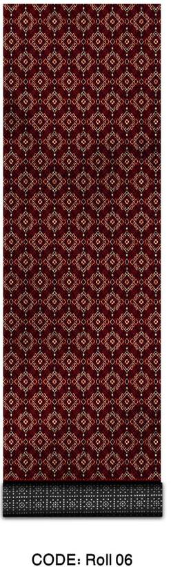 خرید ارزان فرش راهرو و کناره فرشینه آفتاب کدRoll6مخمل شانل استپدار