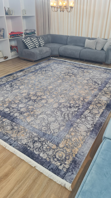 خرید ارزان فرشینه آفتاب کدU58مخمل شانل استپدار