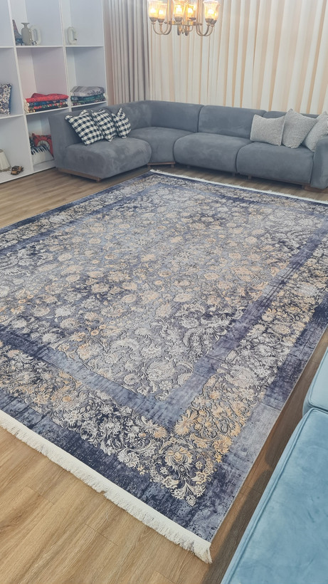 خرید ارزان فرشینه آفتاب کدU58مخمل شانل استپدار