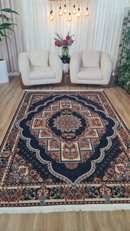 خرید ارزان فرشینه آفتاب کدH298مخمل شانل استپدار