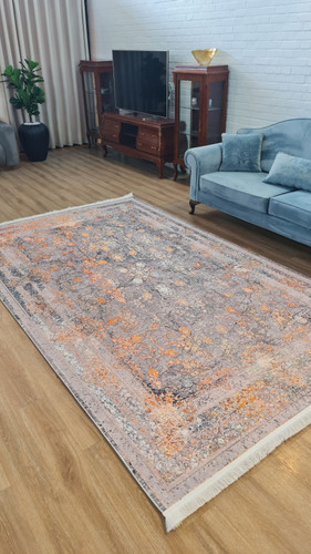 خرید مناسب و خرید ارزان فرشینه سنتی وینتیج فرشینه آفتاب کد L128مخمل شانل ترک استپدار