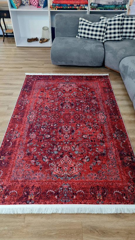 خرید ارزان فرشینه آفتاب کدL811مخمل شانل استپدار