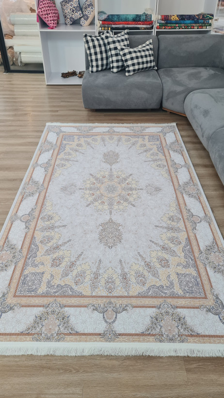 خرید ارزان فرشینه آفتاب کدL735مخمل شانل استپدار