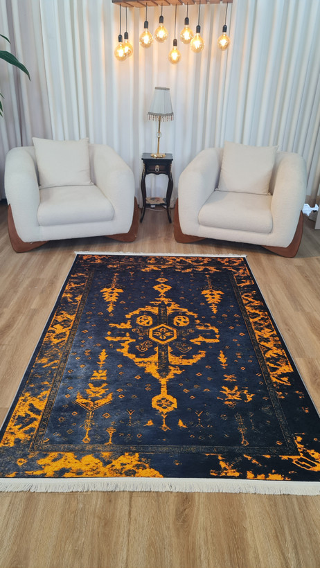 خرید ارزان فرشینه آفتاب کدU637مخمل شانل استپدار