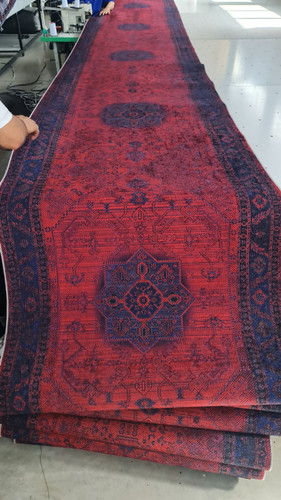 خرید ارزان فرش راهرو و کناره فرشینه آفتاب کدRoll132مخمل شانل استپدار