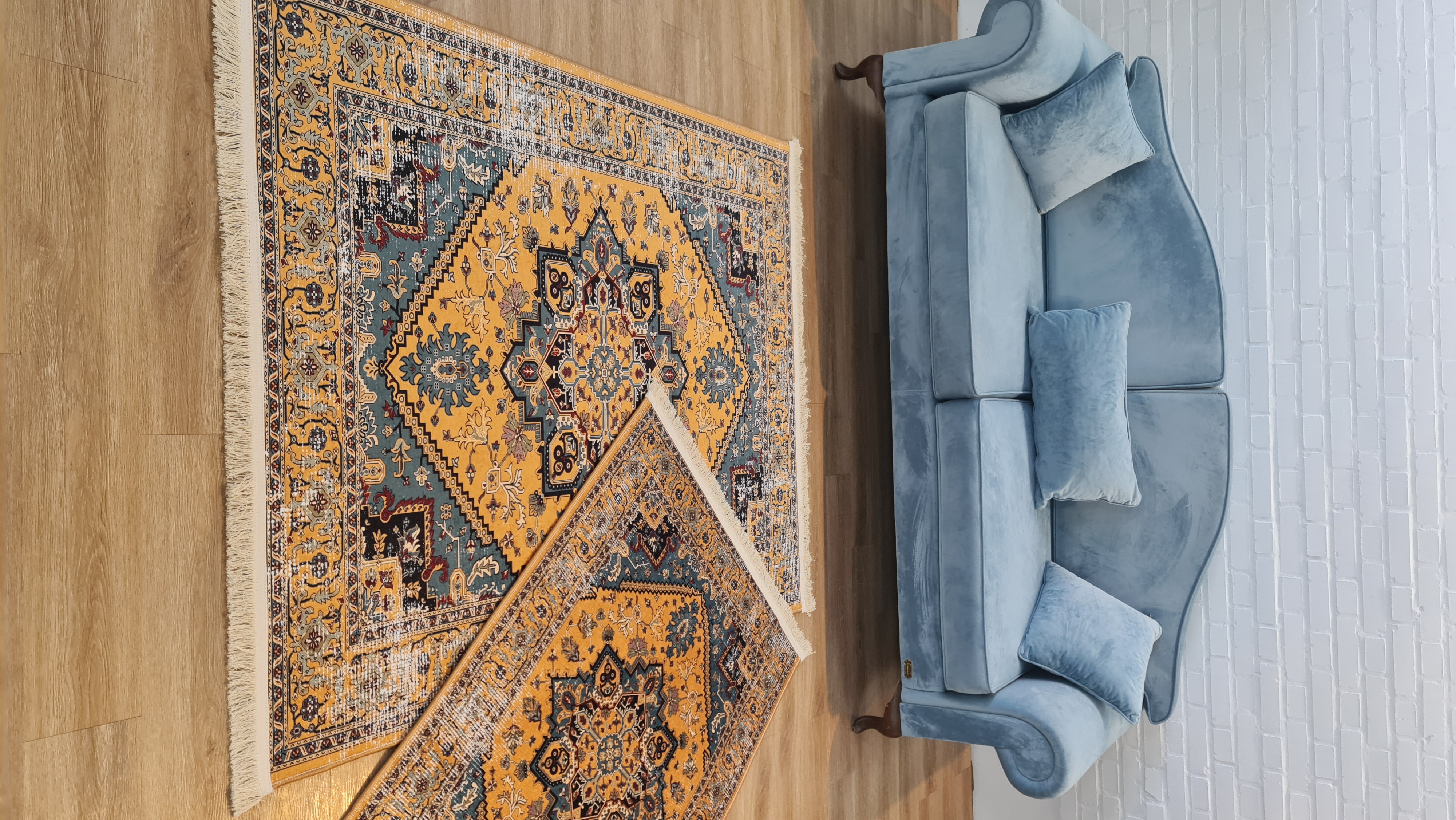 خرید ارزان فرشینه آفتاب  کدA149مخمل شانل استپدار