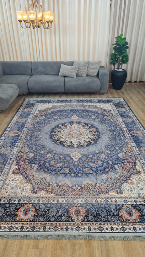 خرید ارزان فرشینه آفتاب کدL332مخمل شانل استپدار
