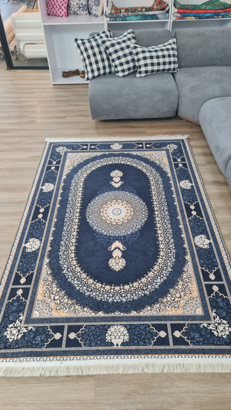 خرید ارزان فرشینه آفتاب کدU667مخمل شانل استپدار