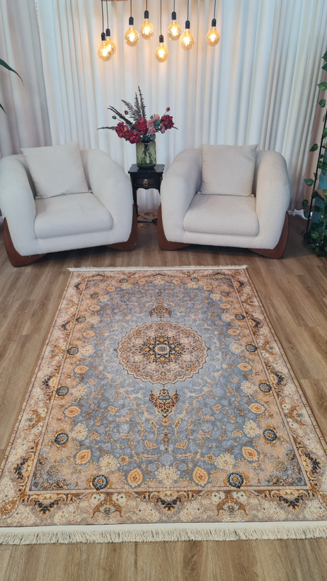 خرید ارزان فرشینه آفتاب کدU671مخمل شانل استپدار