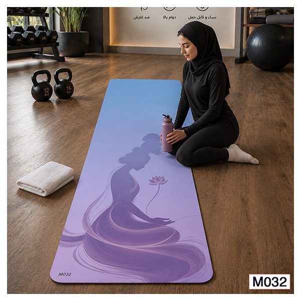 مت یوگا مخمل شانل فرشینه آفتاب کد M032
