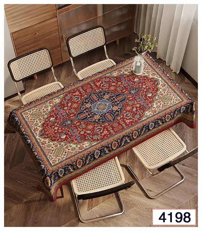 رومیزی و زیر سفره مخمل برند فرشینه آفتاب کد4198