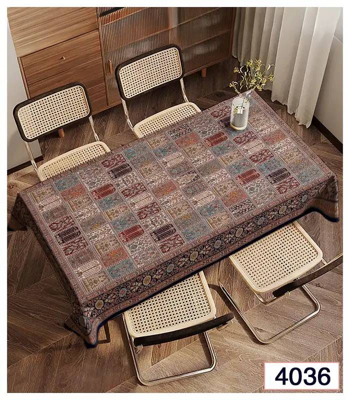 رومیزی و زیر سفره مخمل برند فرشینه آفتاب کد4036