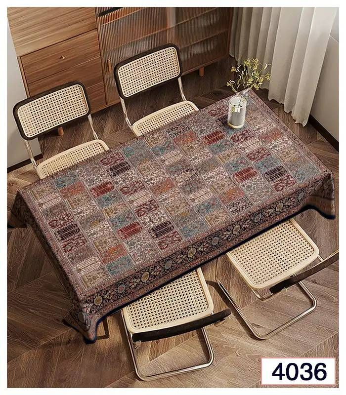 رومیزی و زیر سفره مخمل برند فرشینه آفتاب کد4036